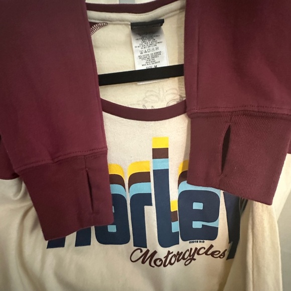 Harley Davidson Long Sleeve Raglan Shirt M Thumbholes St. Petersburg Clearwater - Picture 7 of 9